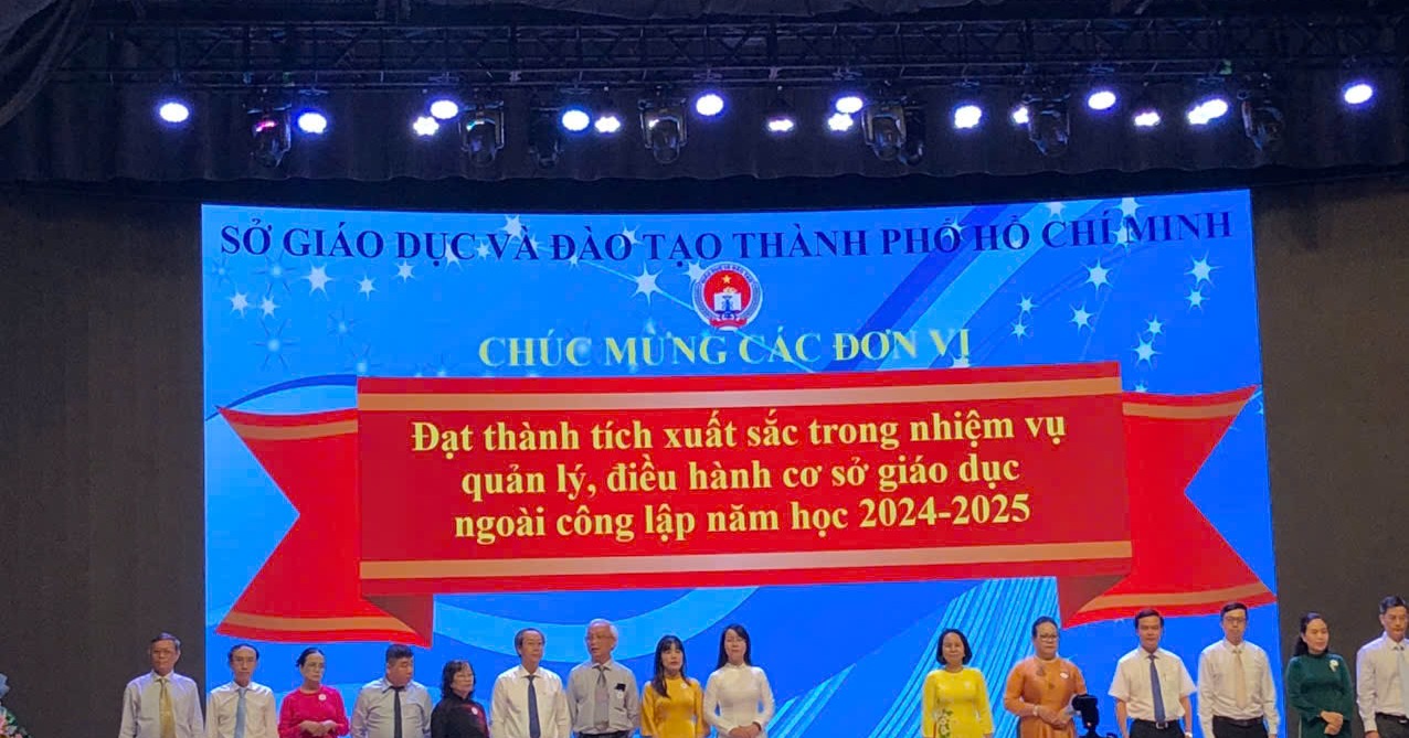 Trường  Đức Trí nhận giấy khen “Hoàn thành xuất sắc nhiệm vụ quản lý, điều hành cơ sở giáo dục ngoài công lập năm học 2024-2025”