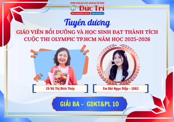 Danh sách học sinh đạt giải Cuộc thi Olympic Thành phố Hồ Chí Minh năm học 2025–2026
