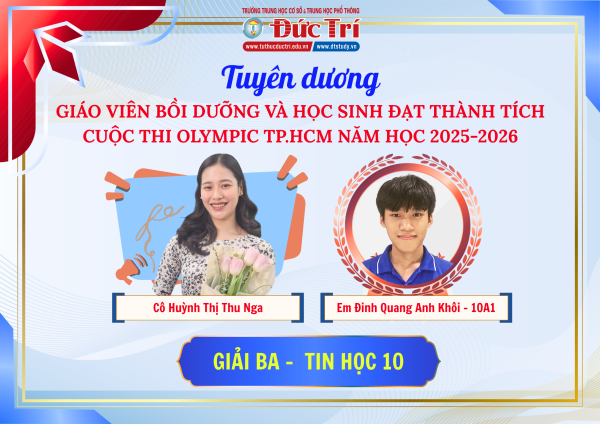 Danh sách học sinh đạt giải Cuộc thi Olympic Thành phố Hồ Chí Minh năm học 2025–2026