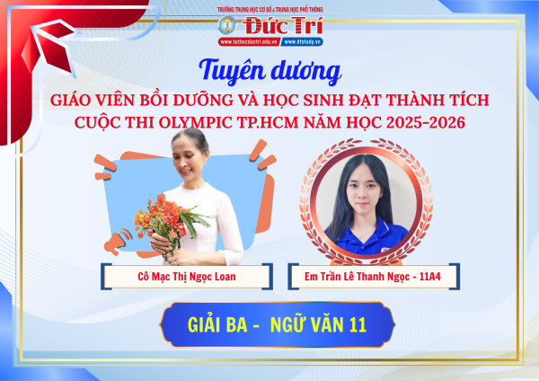 Danh sách học sinh đạt giải Cuộc thi Olympic Thành phố Hồ Chí Minh năm học 2025–2026