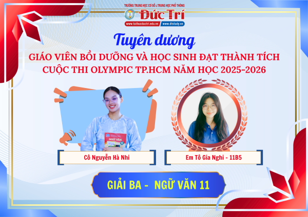 Danh sách học sinh đạt giải Cuộc thi Olympic Thành phố Hồ Chí Minh năm học 2025–2026