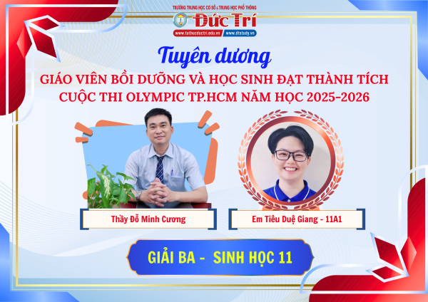 Danh sách học sinh đạt giải Cuộc thi Olympic Thành phố Hồ Chí Minh năm học 2025–2026