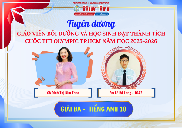 Danh sách học sinh đạt giải Cuộc thi Olympic Thành phố Hồ Chí Minh năm học 2025–2026