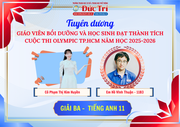 Danh sách học sinh đạt giải Cuộc thi Olympic Thành phố Hồ Chí Minh năm học 2025–2026