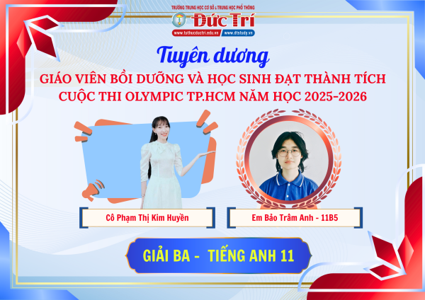Danh sách học sinh đạt giải Cuộc thi Olympic Thành phố Hồ Chí Minh năm học 2025–2026