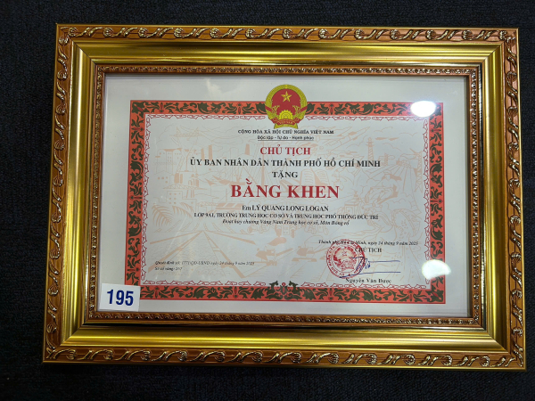 Bằng Khen Cấp thành phố